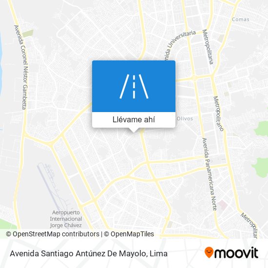 Mapa de Avenida Santiago Antúnez De Mayolo