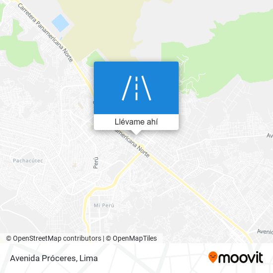 Mapa de Avenida Próceres