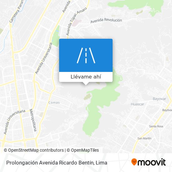 Mapa de Prolongación Avenida Ricardo Bentín