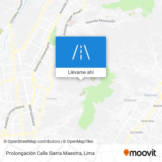 Mapa de Prolongación Calle Sierra Maestra