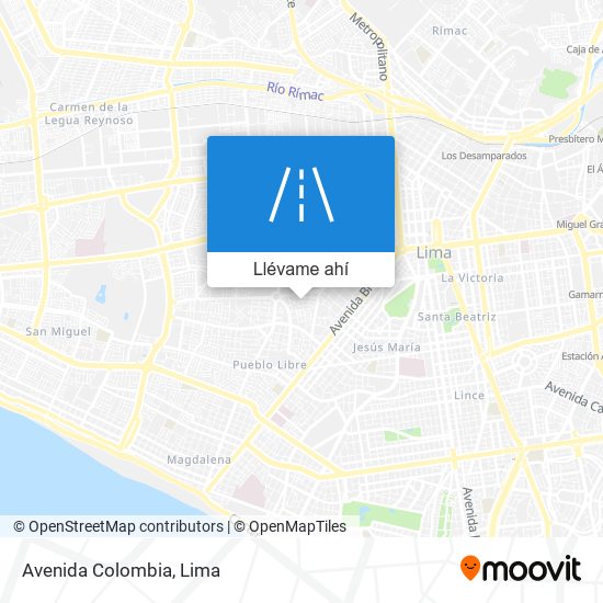 Mapa de Avenida Colombia