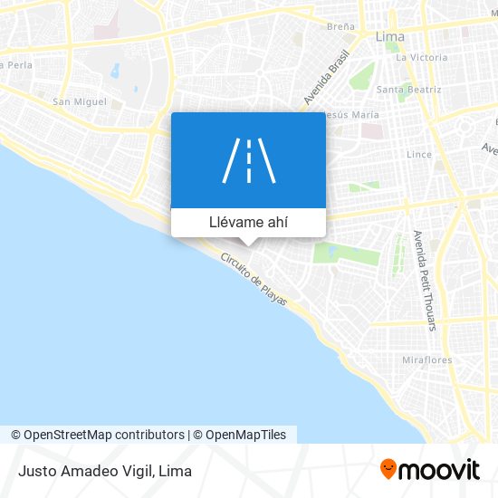 Mapa de Justo Amadeo Vigil