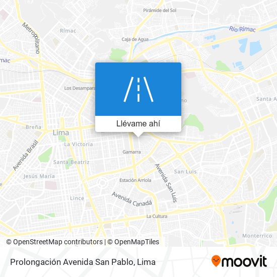 Mapa de Prolongación Avenida San Pablo