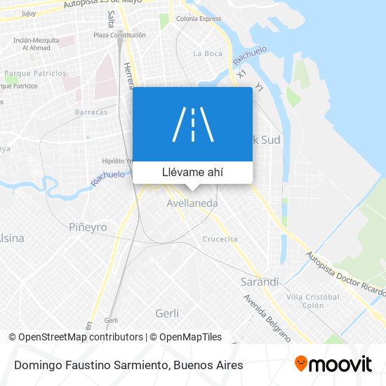 Mapa de Domingo Faustino Sarmiento