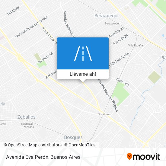 Mapa de Avenida Eva Perón