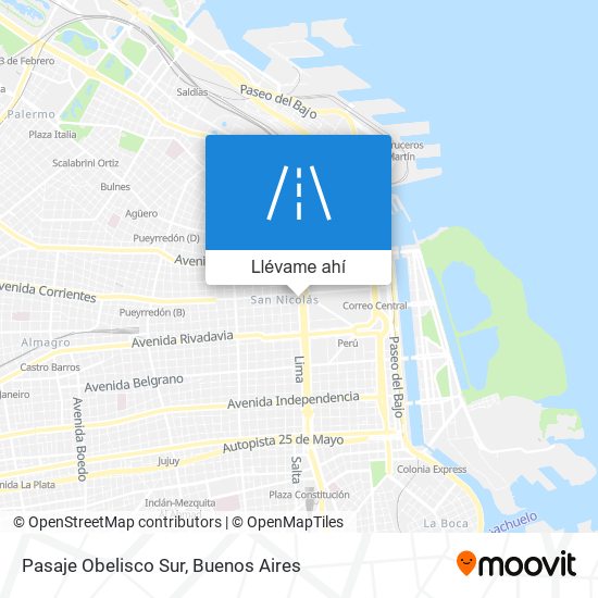 Mapa de Pasaje Obelisco Sur