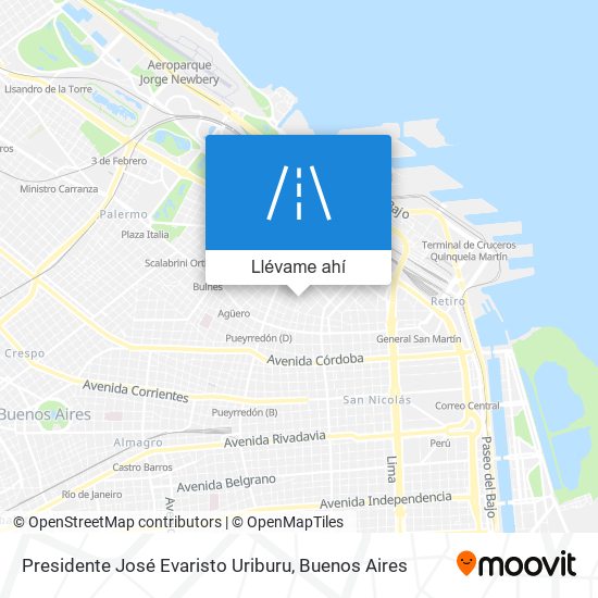 Mapa de Presidente José Evaristo Uriburu