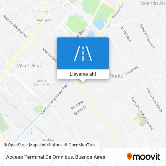 Mapa de Acceso Terminal De Omnibus