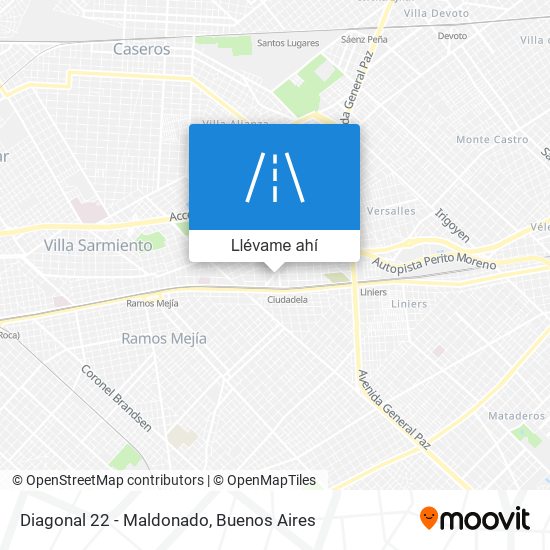 Mapa de Diagonal 22 - Maldonado
