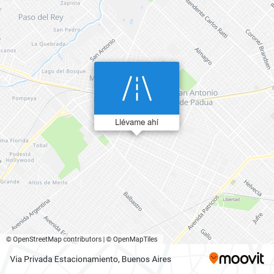 Mapa de Via Privada Estacionamiento