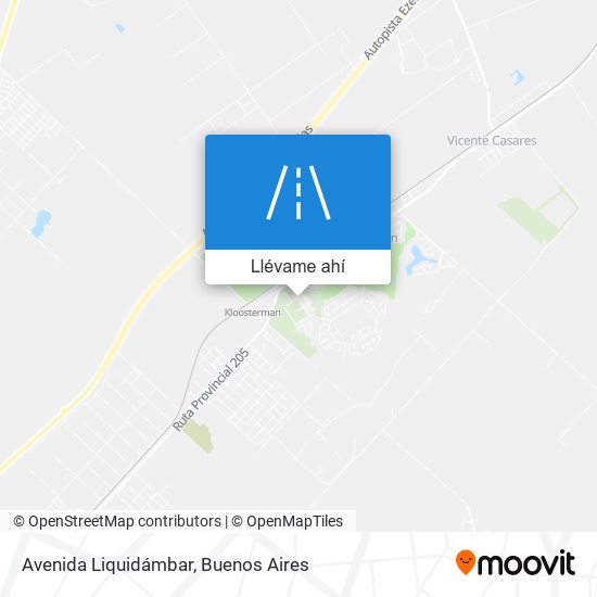 Mapa de Avenida Liquidámbar