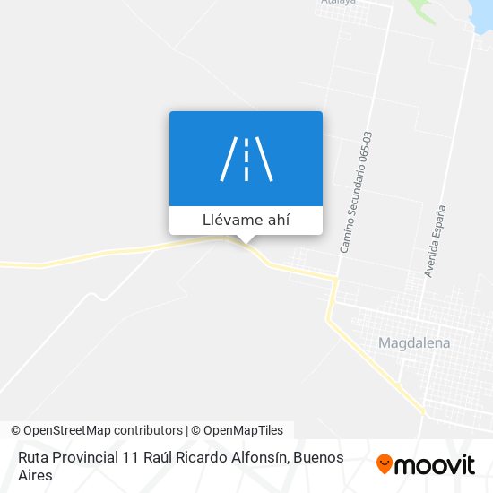 Mapa de Ruta Provincial  11 Raúl Ricardo Alfonsín