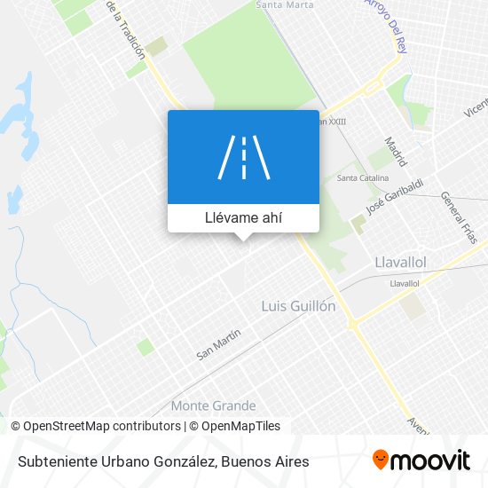 Mapa de Subteniente Urbano González