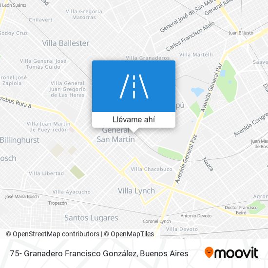 Mapa de 75- Granadero Francisco González