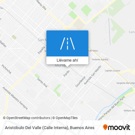 Mapa de Aristóbulo Del Valle (Calle Interna)