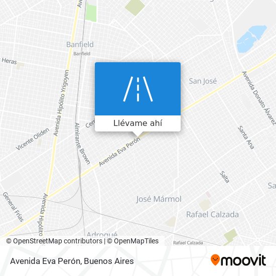 Mapa de Avenida Eva Perón