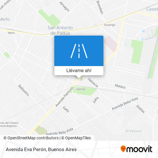 Mapa de Avenida Eva Perón