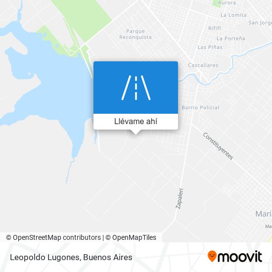 Mapa de Leopoldo Lugones