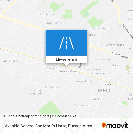 Mapa de Avenida General San Martín Norte