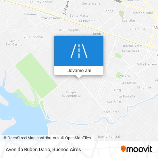 Mapa de Avenida Rubén Darío