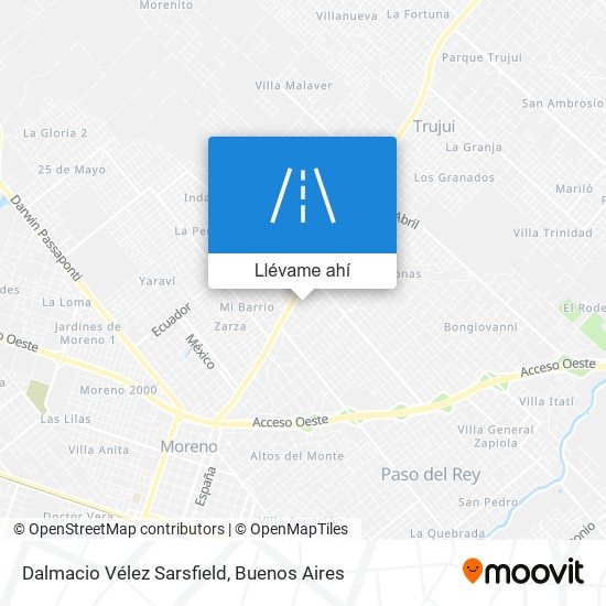 Mapa de Dalmacio Vélez Sarsfield