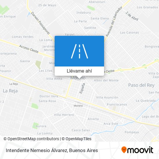 Mapa de Intendente Nemesio Álvarez