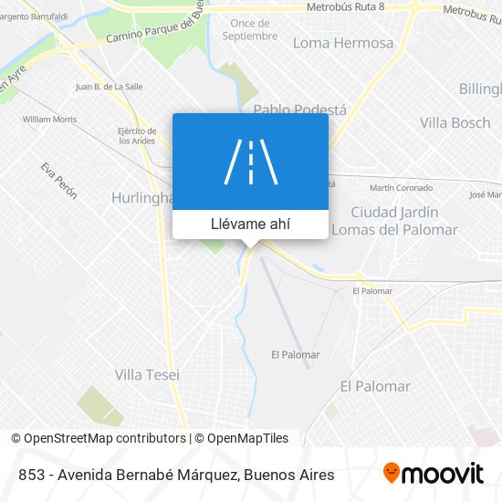 Mapa de 853 - Avenida Bernabé Márquez