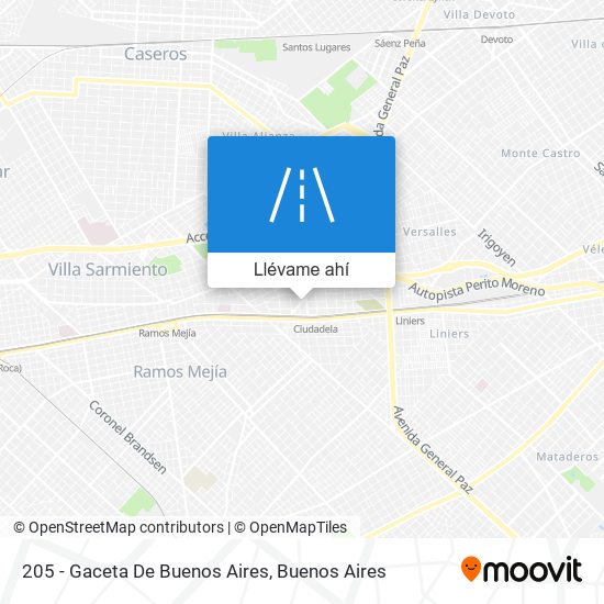 Mapa de 205 - Gaceta De Buenos Aires