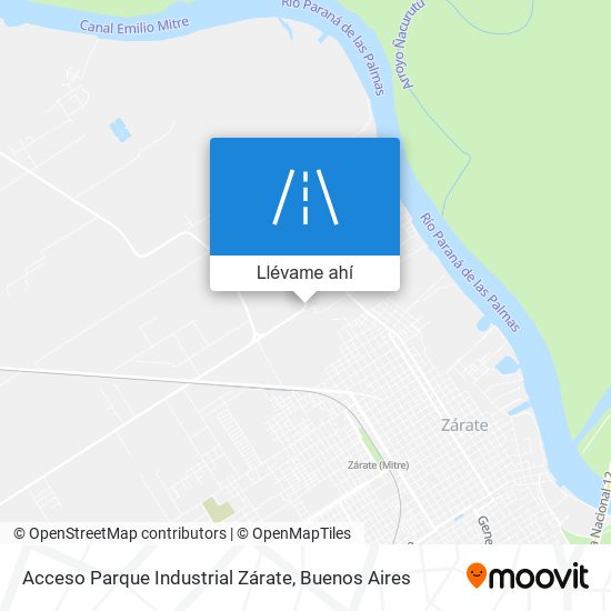 Mapa de Acceso Parque Industrial Zárate