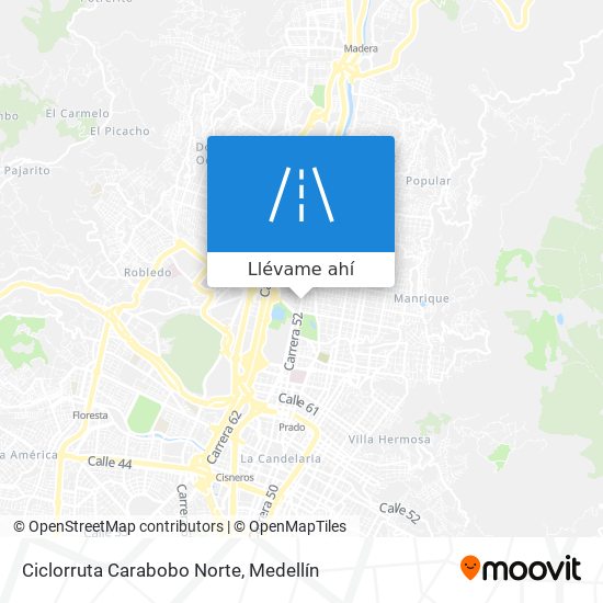 Mapa de Ciclorruta Carabobo Norte