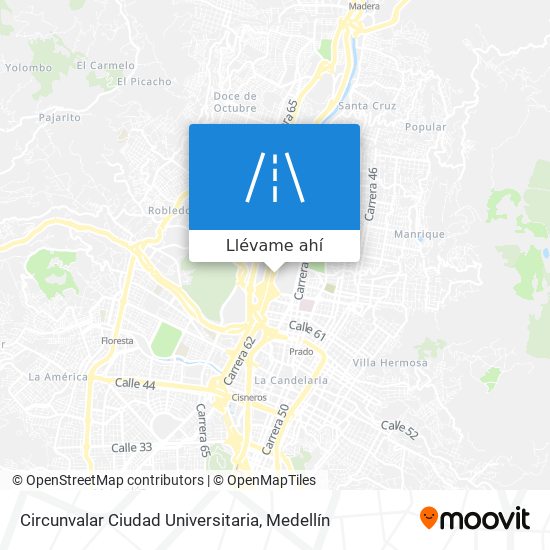 Mapa de Circunvalar Ciudad Universitaria