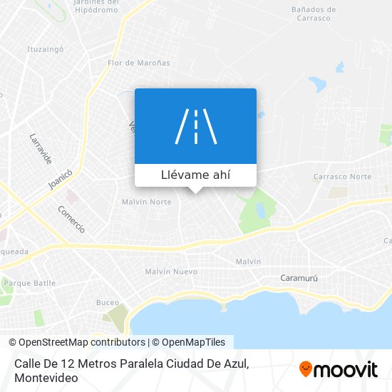 Mapa de Calle De 12 Metros Paralela Ciudad De Azul