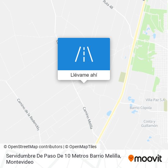 Mapa de Servidumbre De Paso De 10 Metros Barrio Melilla