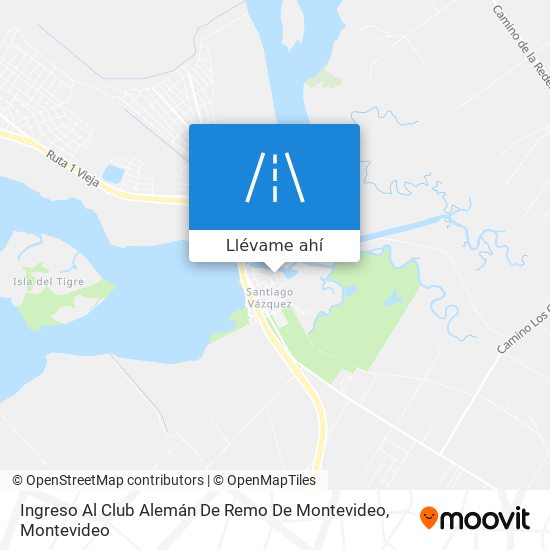 Mapa de Ingreso Al Club Alemán De Remo De Montevideo
