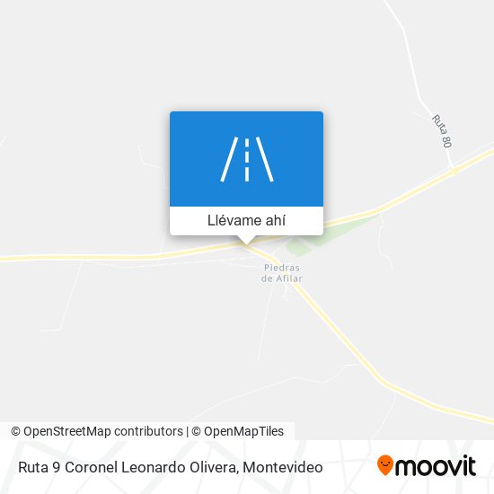 Mapa de Ruta 9 Coronel Leonardo Olivera