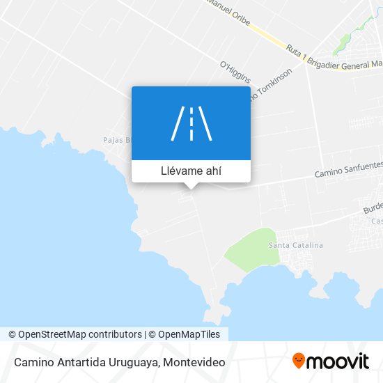 Mapa de Camino Antartida Uruguaya