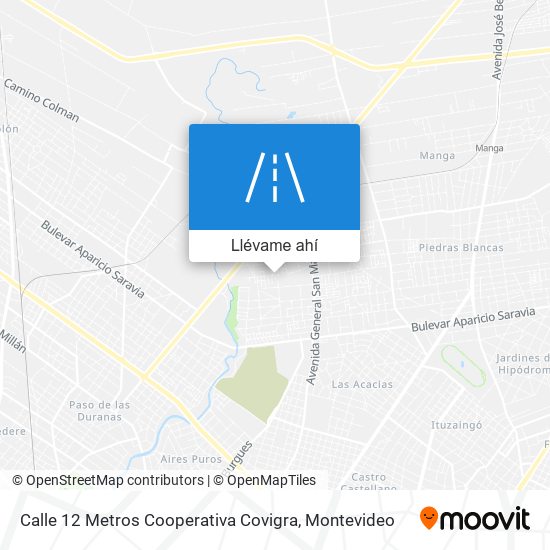 Mapa de Calle 12 Metros Cooperativa Covigra
