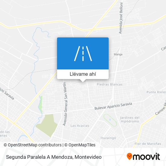 Mapa de Segunda Paralela A Mendoza