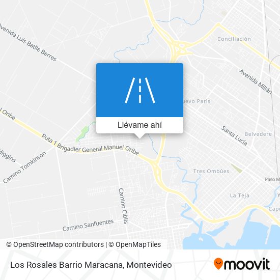 Mapa de Los Rosales Barrio Maracana