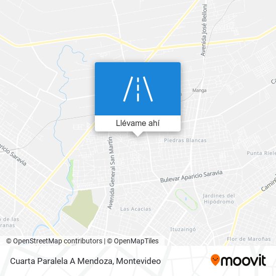 Mapa de Cuarta Paralela A Mendoza