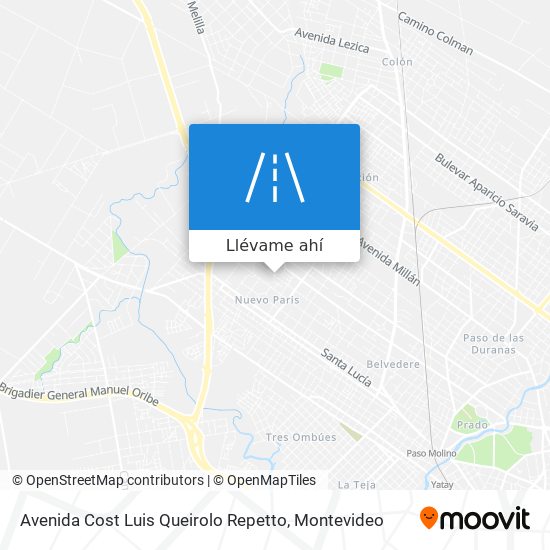 Mapa de Avenida Cost Luis Queirolo Repetto