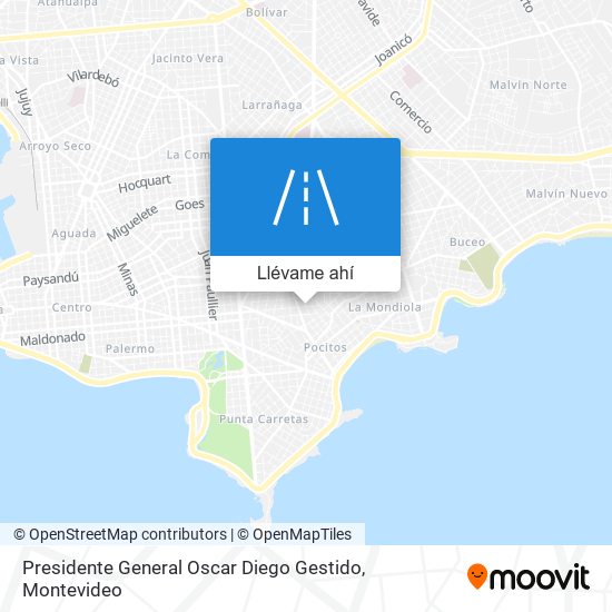 Mapa de Presidente General Oscar Diego Gestido