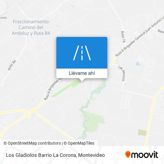 Mapa de Los Gladiolos Barrio La Corona