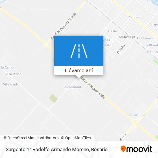 Mapa de Sargento 1° Rodolfo Armando Moreno