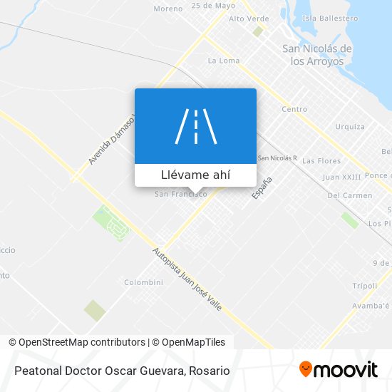 Mapa de Peatonal Doctor Oscar Guevara