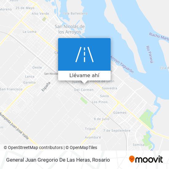 Mapa de General Juan Gregorio De Las Heras