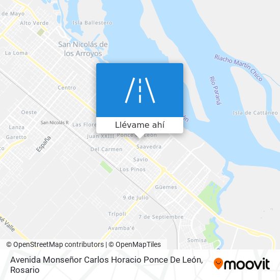 Mapa de Avenida Monseñor Carlos Horacio Ponce De León