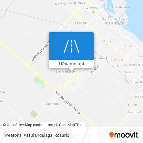 Mapa de Peatonal Astul Urquiaga