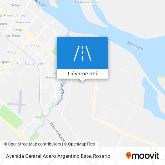 Mapa de Avenida Central Acero Argentino Este
