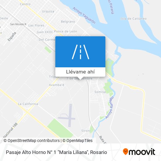 Mapa de Pasaje Alto Horno N° 1 "María Liliana"